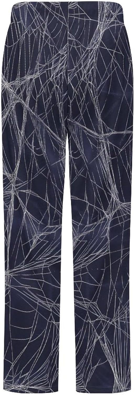 Spiders Silks Pattern Flannel Pajama Pants Women Soft Fleece Sleep Pj Lounge Bottoms