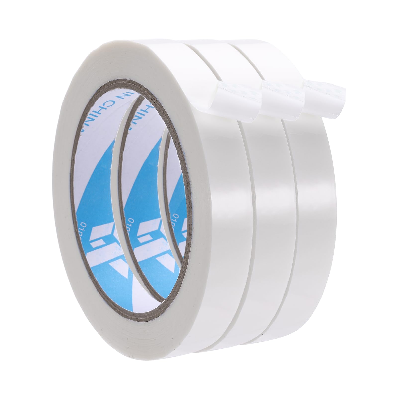 sourcing map 3Pcs Poly Bag Sealing Tape, 9/16" x 98.4 Yard Plastic Bag Sealer Tape Packaging Sealing for Shops Packaging Food Vegetable Meat Cake Bread Freezer Ice, White