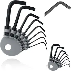 Jogo de Chave Allen 8 Peças 1,5 a 6mm com Suporte Prático – Ideal para Reparos, Montagens e Oficinas
