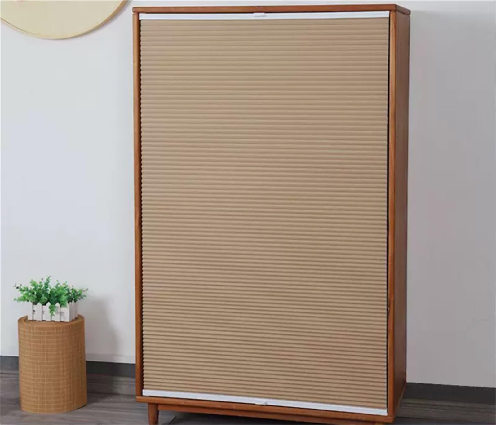 Concertina Door Folding Cabinet Doors Accordion, Sliding Gate for Small Space Storage Window TV Stand Under Counter, Customizable Cupboard Screen Shielding Curtain(60x120cm/23.6x47.2)