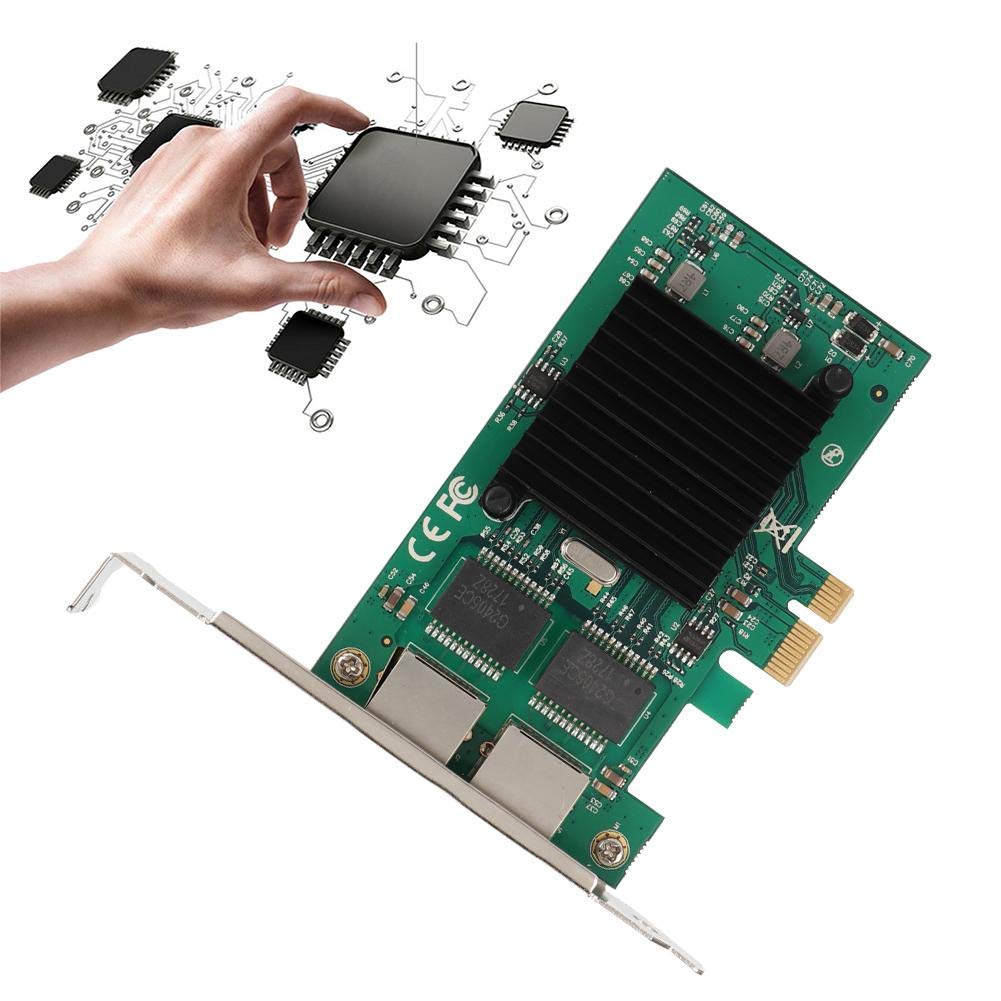 Mini Carte réseau sans Fil 10/100 / 1 000 Mbits/s, Carte réseau Gigabit Ethernet à Double Port, Carte Adaptateur réseau 2.1 PCI-E x1 pour Freebsd/Linux/VMWare ESXi 7