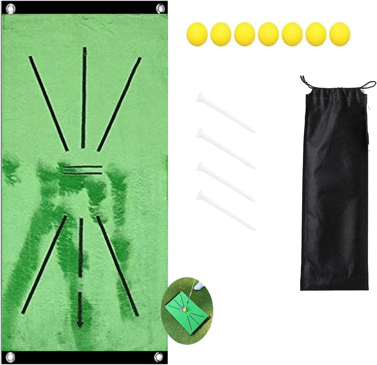 Golf Strike Mat, Mini Golf Practice Hitting Aid, Fixed