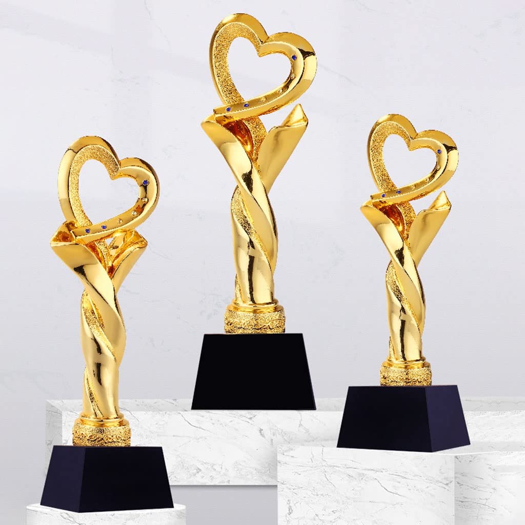 Pokale, Medaillen Auszeichnungen Kreative Liebestrophäe Harz-Gold-Trophäe Charity Gala Celebration Award Trophäe Trophäe Der Campus-Talentshow-Meisterschaft Schriftzug Trophäe Pokale