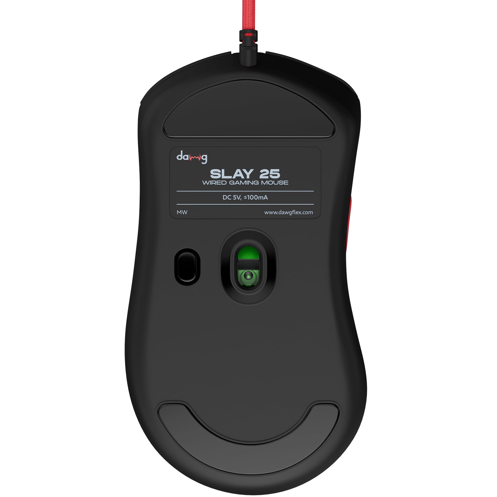 daWg Slay 25, 12400 DPI Wired Gaming Mouse, PixArt 3327 Sensor, 20M Huano Switches, 6 Buttons, 1000Hz Polling Rate, 85gm Lightweight, 220 IPS, 30G Acceleration, 1.5M Braided Cable (Black) — Amazon image 11