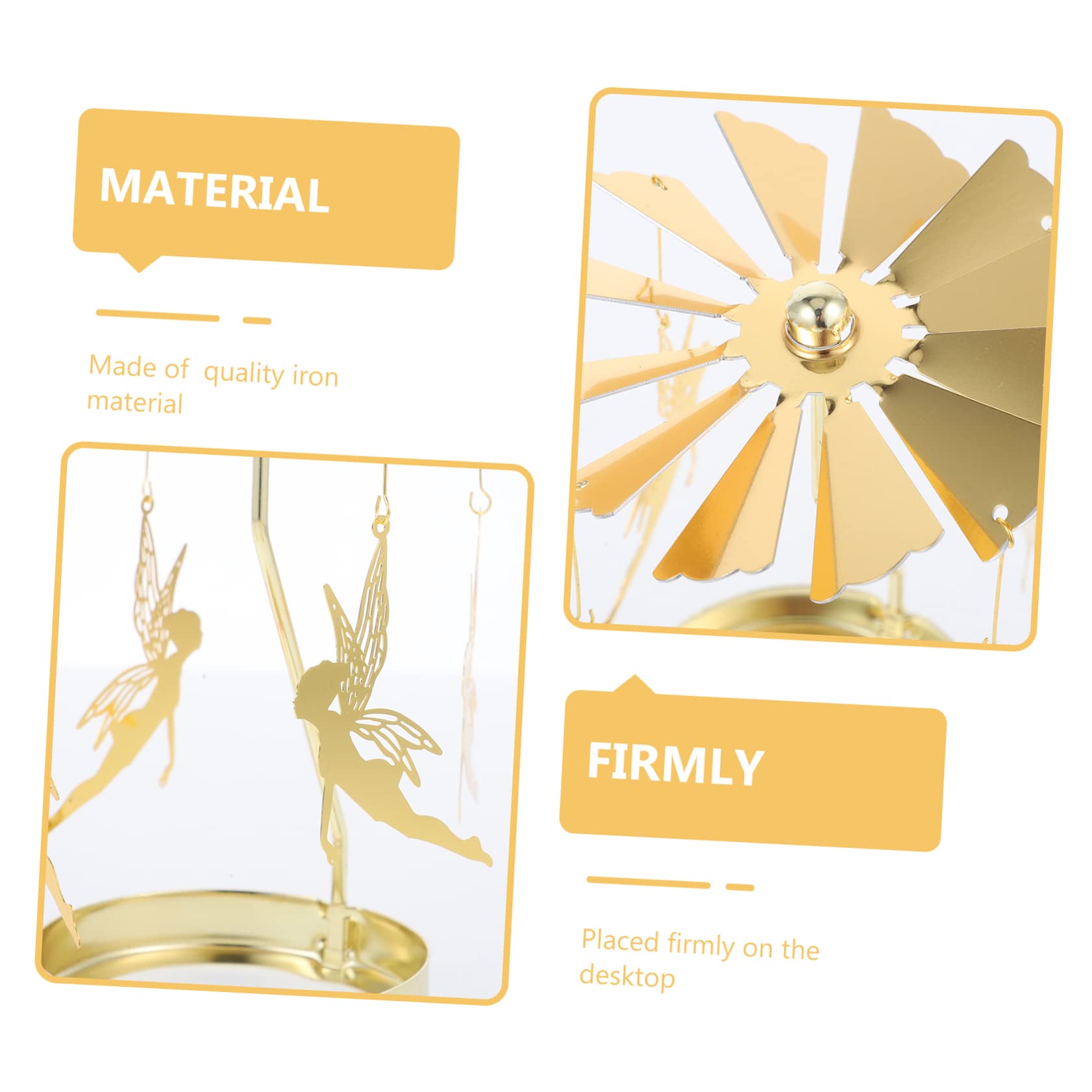 BESPORTBLE 6pezzi Portacandele Rotanti Metallo Candela Per Decorazioni Natalizie e Feste Design e Leggero e Ufficio