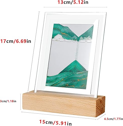 Miniatura 7 de Lámpara de mesa de pintura de arena movediza lámparas de decoración de reloj de arena giratoria de 787 pulgadas arte de arena creativo movimiento