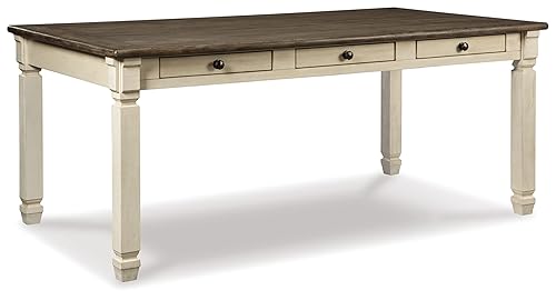 Signature Design by Ashley Bolanburg Farmhouse Rectangular Dining Table, 3