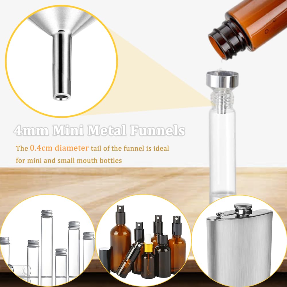 ZCYKJ Lot De 15 Petits Entonnoirs En Plastique Transparent Pour Le