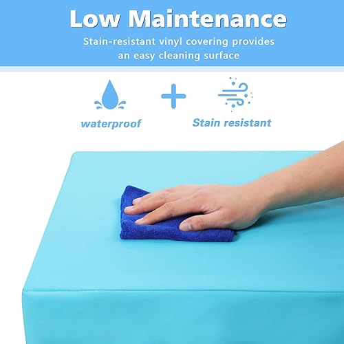 Miniatura 3 de Juego de espuma para gatear y escalar para niños, 6 piezas de bloques de escalada para bebés, juego de estructuras de juego de actividades de