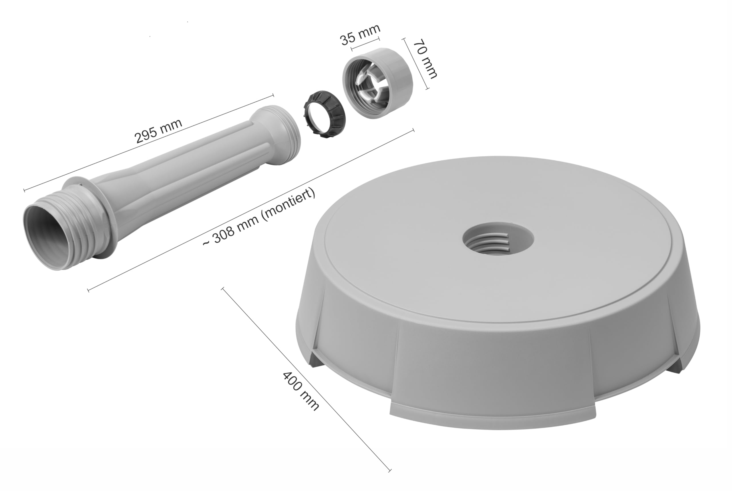 Schneider - Soporte para sombrilla de hormigón, Aprox. 20 kg, Color Gris Plateado