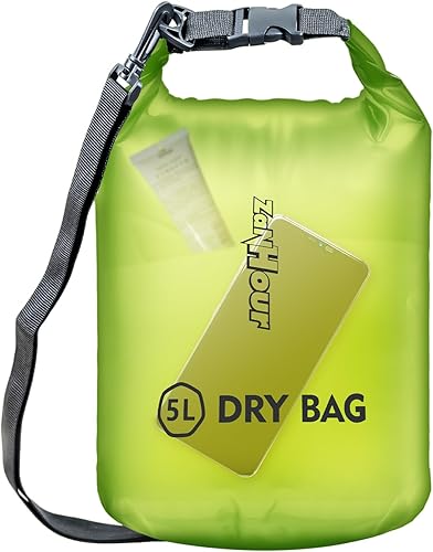 Bolsa seca impermeable  Bolsa de almacenamiento transparente con parte superior enrollable, 2L5L10L20L, adecuada para viajes, natación, kayak,