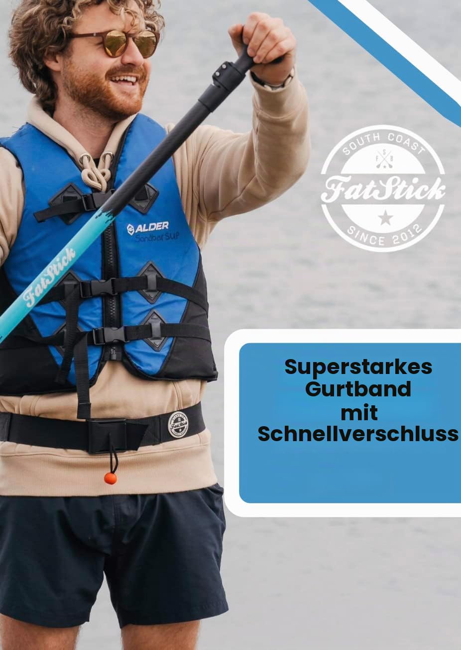 fatstick Verstellbare Schnellverschluss-Sicherheits-Taillen-Gurt-Leine für SUP-Paddel-Brett