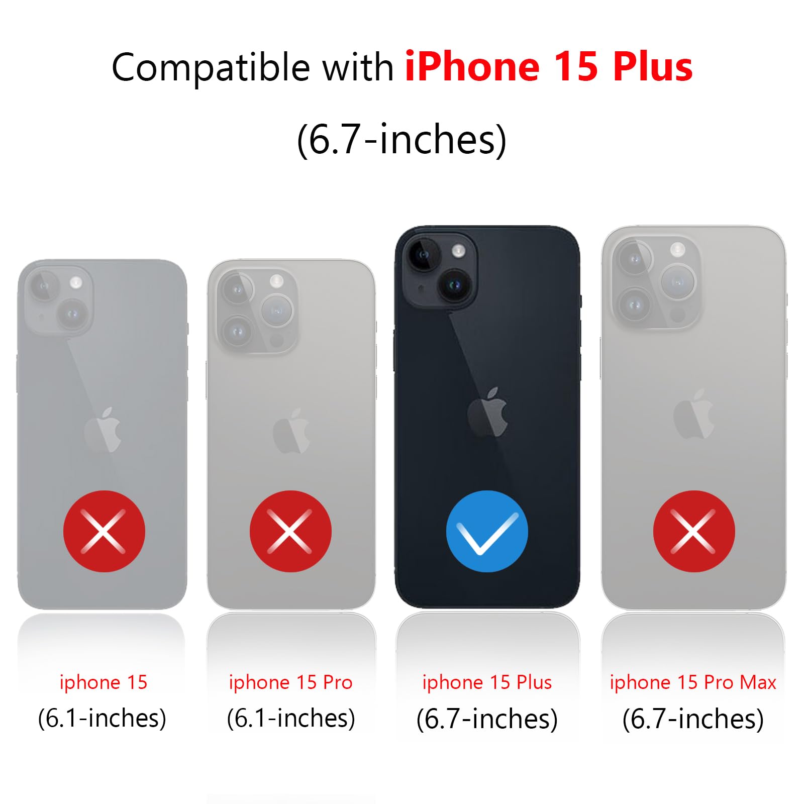 Varikke for iPhone 15 Plus Case Wallet, Detachable Magnetic for iPhone 15 Plus Wallet Case Women with Card Holder Kickstand Wrist Strap Glitter PU Leather Flip Phone Cover 6.7 Inch, Light Purple