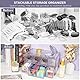 ToyaJeco Schreibtisch Organizer mit 12 Schubladen, Stapelbare Desktop Aufbewahrungsbox mit herausnehmbarer Schublade, Klar Brillenorganizer für Office Supplies Schreibwaren Markierungen Sonnenbrille