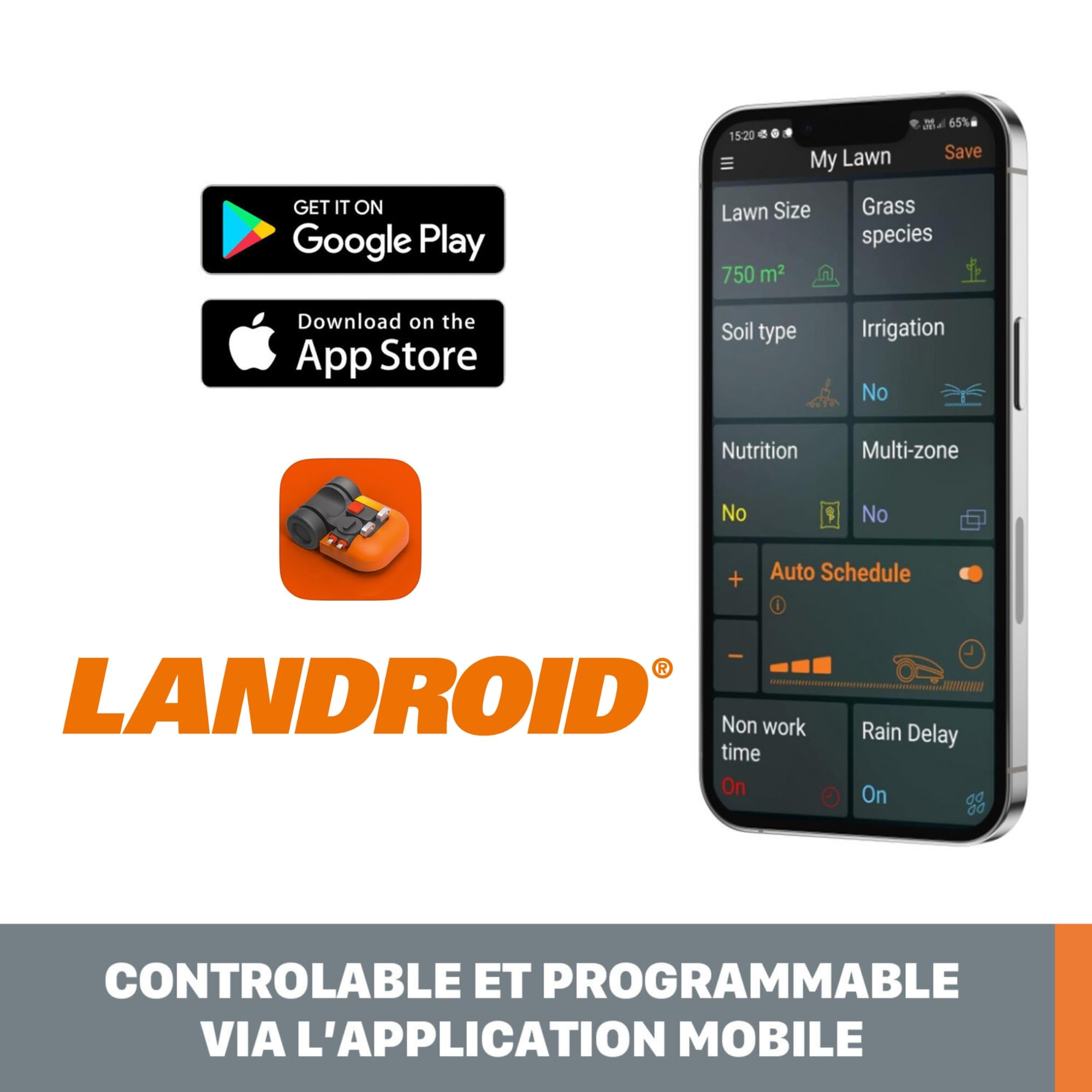 WORX Landroid WR184E Robot Tondeuse Connecté 400 m²