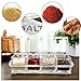Clear Seasoning Box,V-Resourcing 4 Pieces Clear Seasoning Storage Container for Spice Salt Sugar Cruet,Condiment Jars with Spoons…