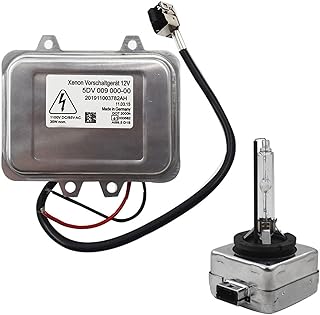 5DV 009 000-00 Xenon Headlight Ballast with Igniter and D1S Bulb Fit for 2007-2014 Cadillac Escalade 2008-2014 Chrysler Town Country 2006-2009 BMW E60