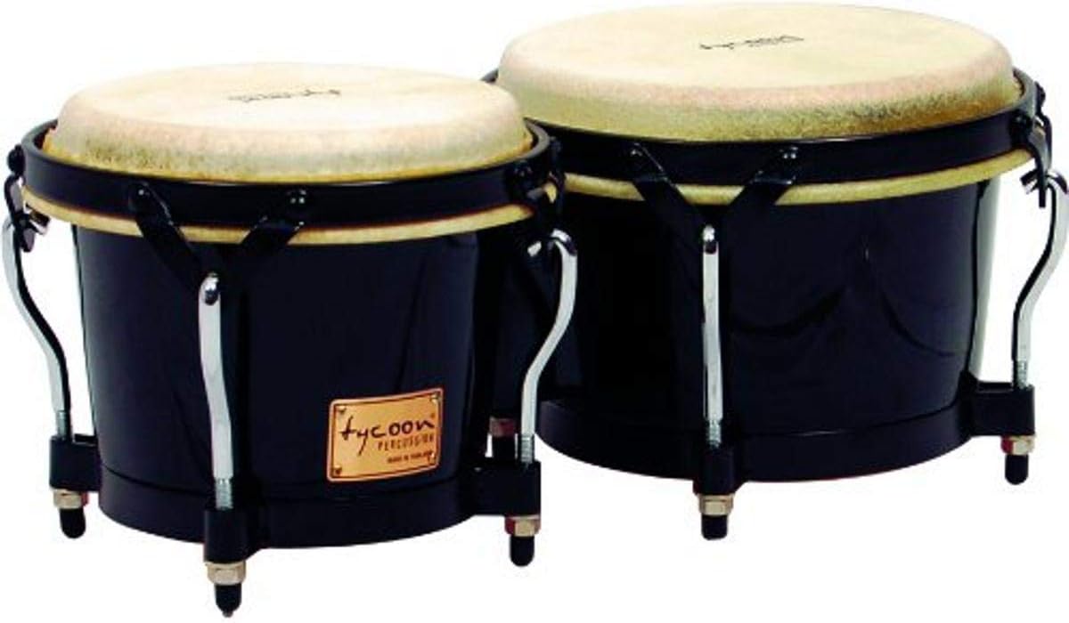 Tycoon Percussion 7 Inch & 8 1/2 Inch Supremo Series Bongos - Black Finish