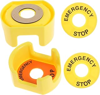 BUGUUYO 2 Piezas Cubierta protectora detener cubiertas de botones tapa del interruptor cambiar guardia cubierta del botón de encendido cubierta del botón de control abdominales Amarillo