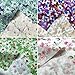 Qililandiy 7 Pcs Oil Painting Flower Fat Quarters Fabric Bundles Quilting Fabric Bundle Patchwork for Sewing Quilting and Crafting (18x22 inch)