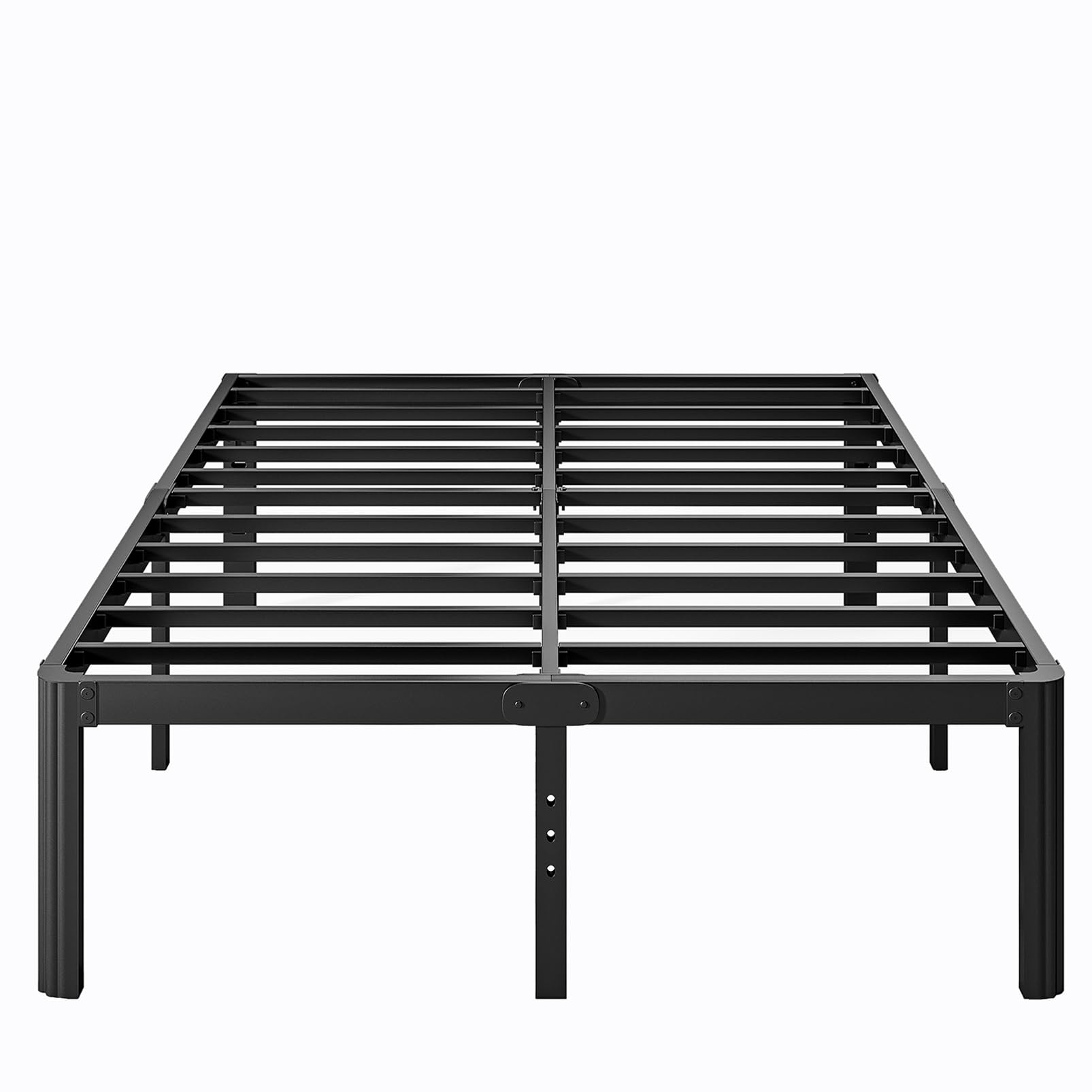 LAKKURI 18 Inch High California King Metal Platform Bed Frame, Black
