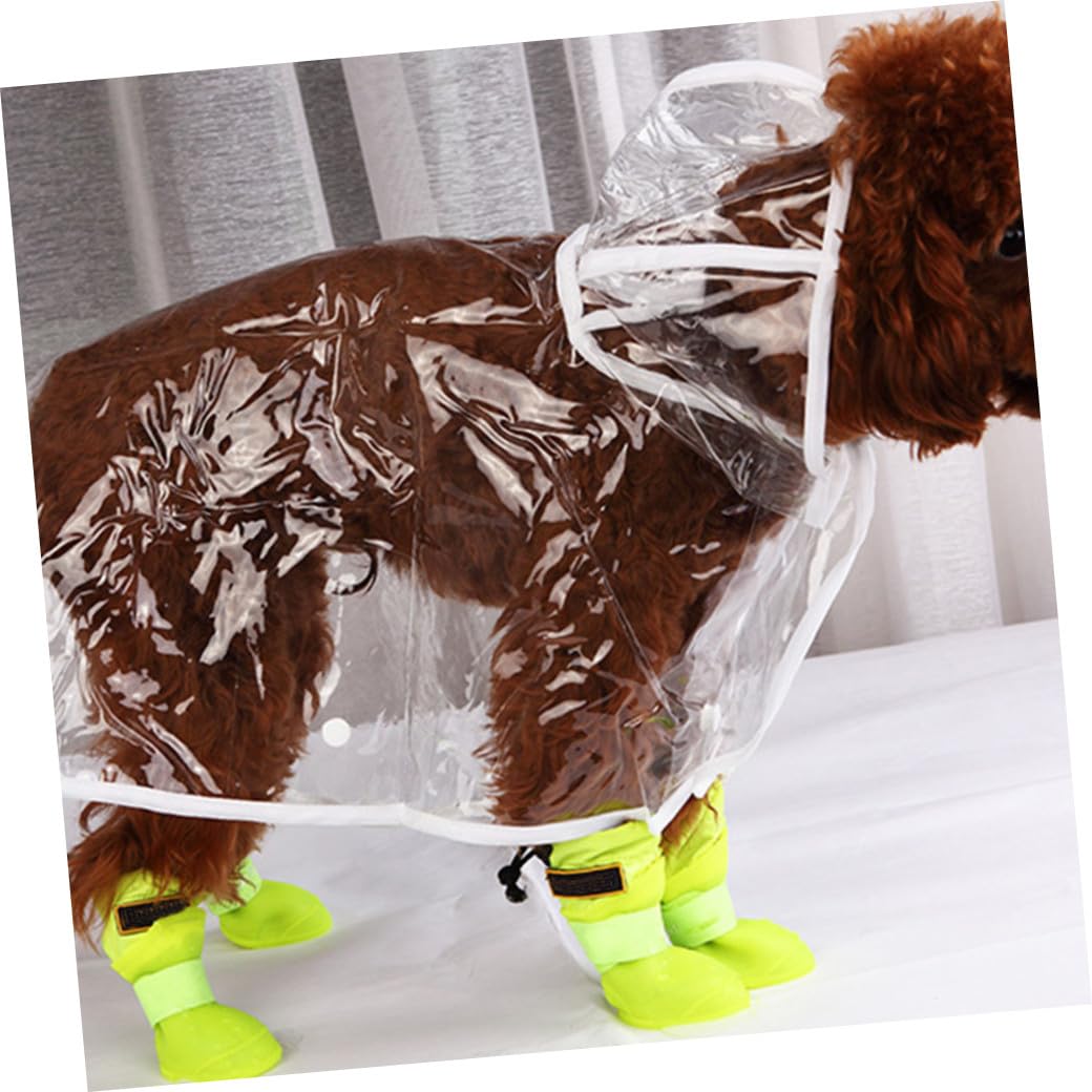 COLLBATH Hundeschuhe rutschfest 4 Stück Silikon Grün für Hunde