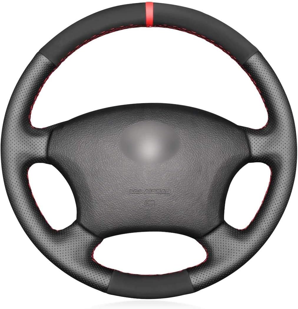 JI Loncky Leather Steering Wheel Cover for 2005-2011 Toyota Tacoma /2003-2009 4Runner /2004-2010 Sienna /2003-2007 Sequoia /2004-2007 Highlander /2005 2006 Camry /1995 1997-2007 Land Cruiser
