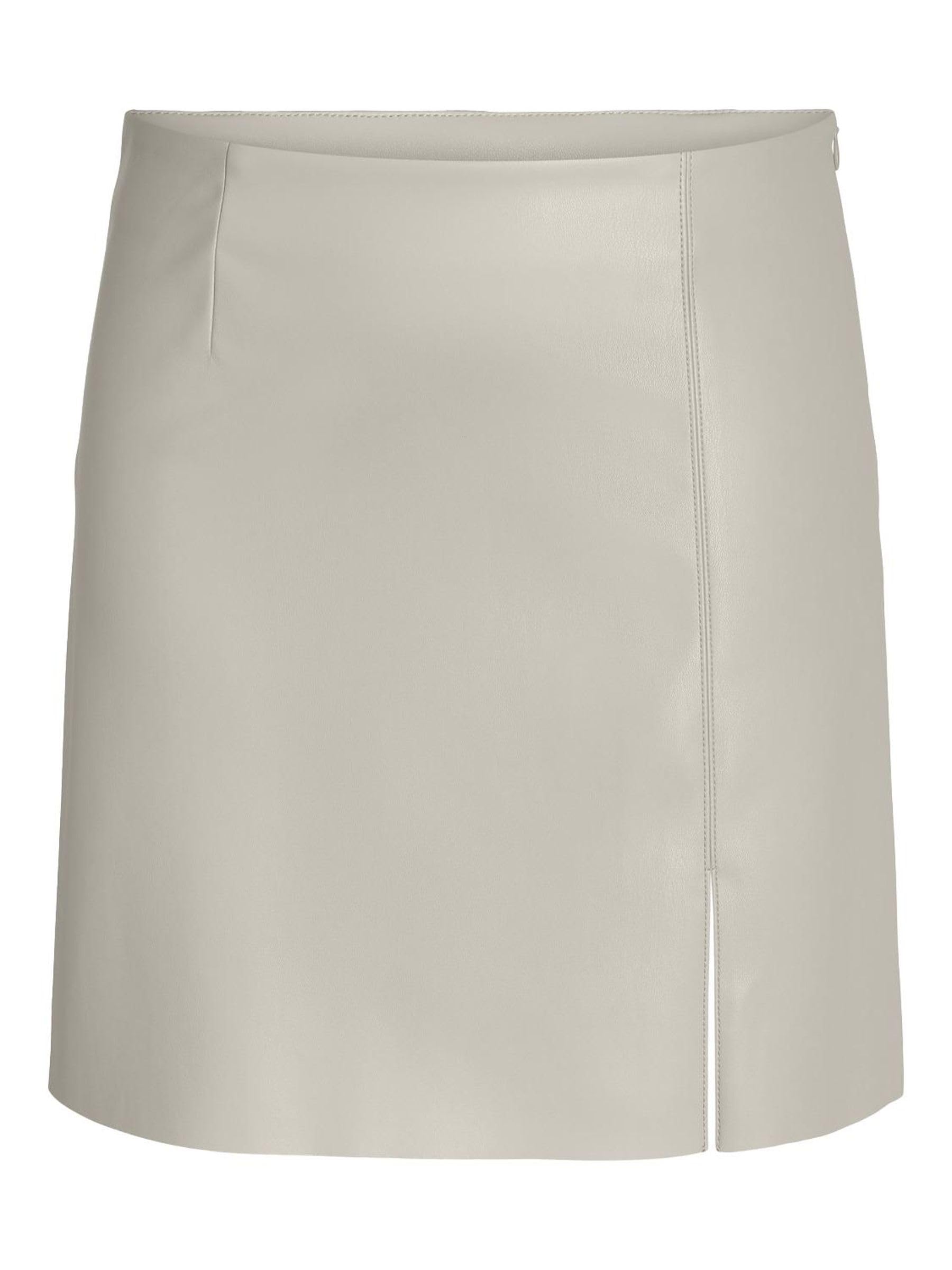 NOISY MAY Womens PU Slit Skirt Moonbeam 12