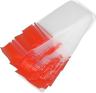 BESPORTBLE 100pcs Ice Pop Mold Bags with Double Seal DIY Freezer Bags for Ice Candy Juice Smoothies Orange Color Summer Snack Holder