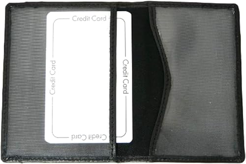 Cartera de cuero genuino para pases de viajeostratarjeta de crédito - color negro, Negro -