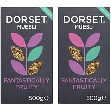 Dorset Cereals Fantastically Fruity Muesli 500g | High Fibre Breakfast Cereal Fruity Breakfast Muesli pack of 2