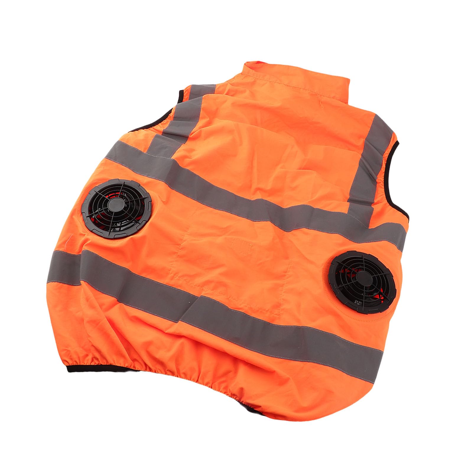 Chaleco con Ventilador de Refrigeración, Ropa con Aire Acondicionado y 2 Ventiladores, Tela Resistente a los Rayos, Rayas Reflectantes para Hombres y Mujeres, para Trabajar, Jardinería, (XXL)