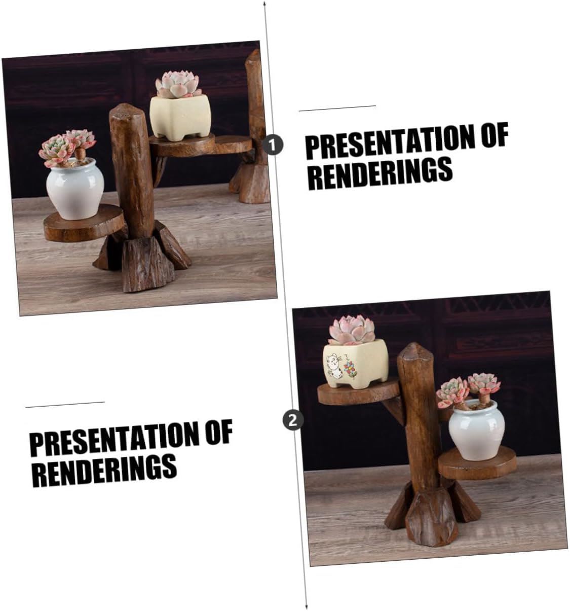 Quality Wood Plants Rack Mini Bonsai Shelf Indoor Bonsai Stand Plant Holder for Home