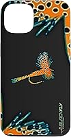 Vista 7 de Funda para iPhone 16 con mosca y pesca con moscas secas de piel de trucha por Black Fly Case