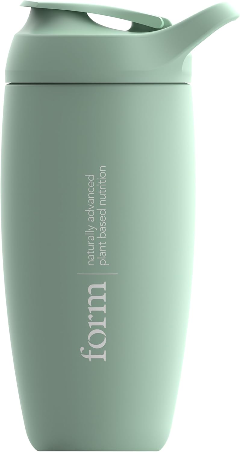 Form Insulated Stainless Steel Protein Shaker Bottle - 550ml, Leak-Proof Protein Shaker Stainless Steel with Snap-Fit Agitator - Keeps Drinks Cold for 12 Hours!