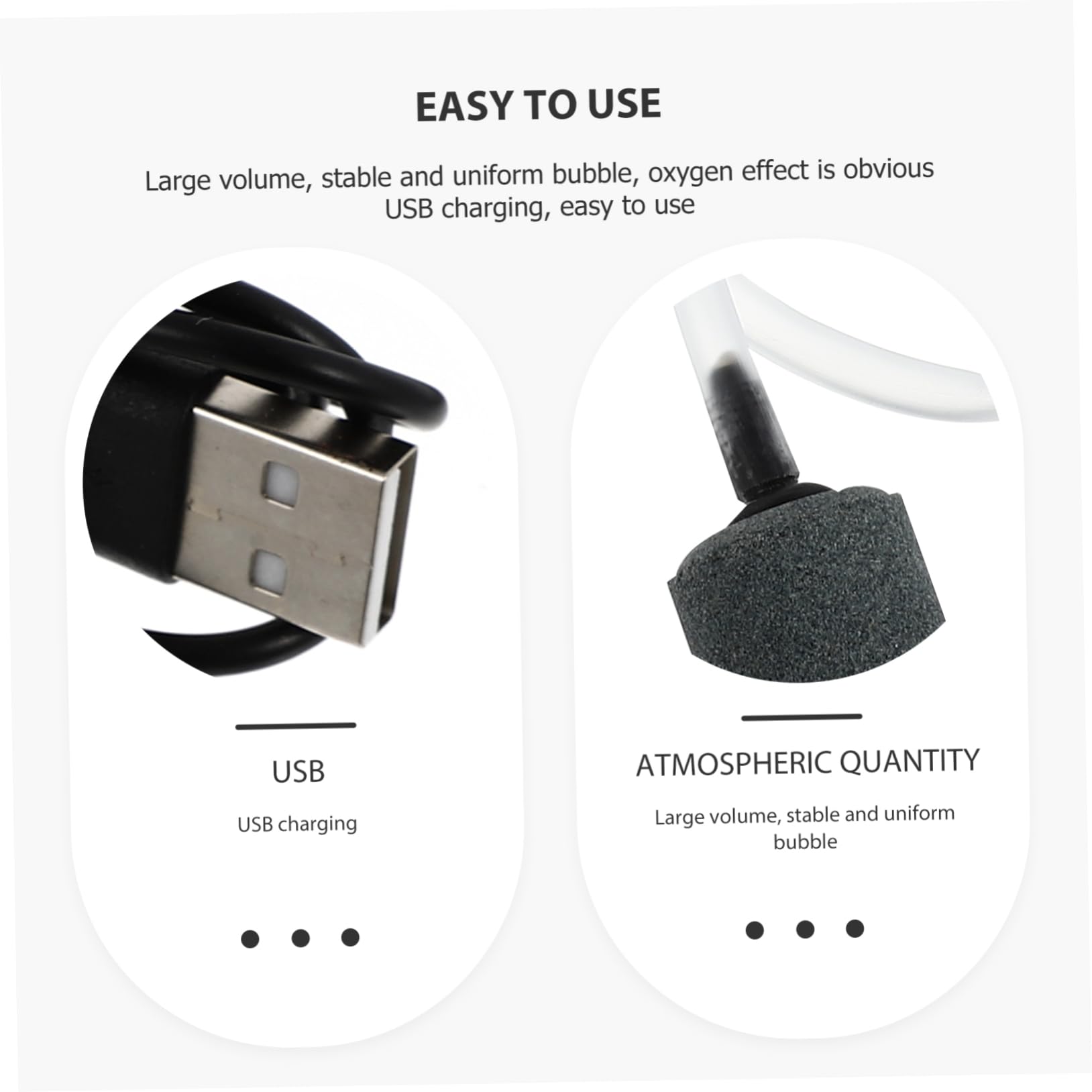 BESPORTBLE 4juegos Mini Bomba De USB para Acuarios Ligera y Portátil Herramienta De Oxigenación para Peceras para Uso Interiores y Exteriores