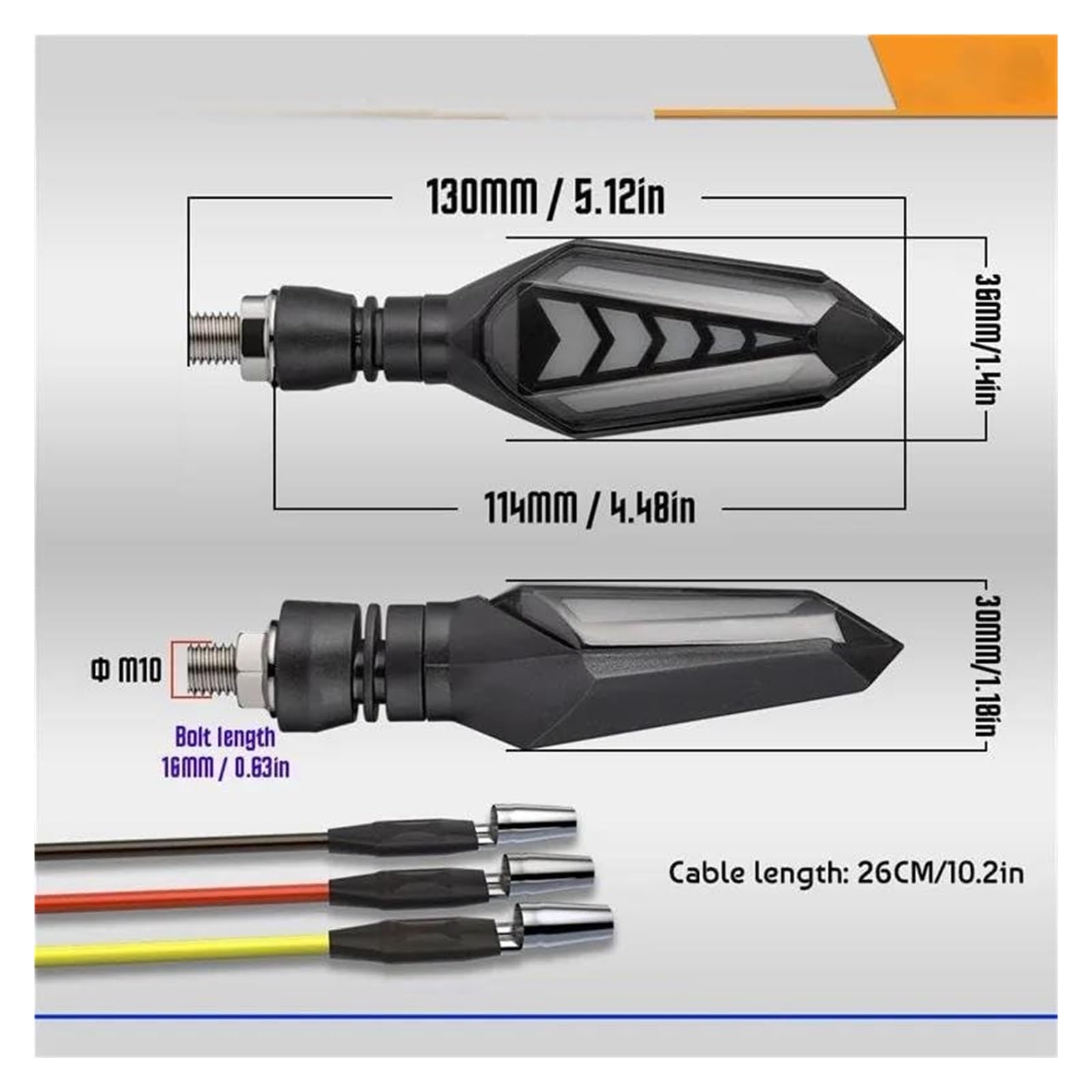 Indicatore Direzione Anteriore per Yamaha MT 07 09 TMAX 500 530 Frecce per Motociclette LED Indicatori di Direzione Luci Lampeggianti Sequenziali Marcia(4pcs Red)