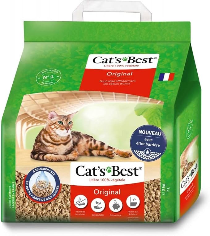 Cat's Best Original Litière végétale agglomérante de 3kg/7L