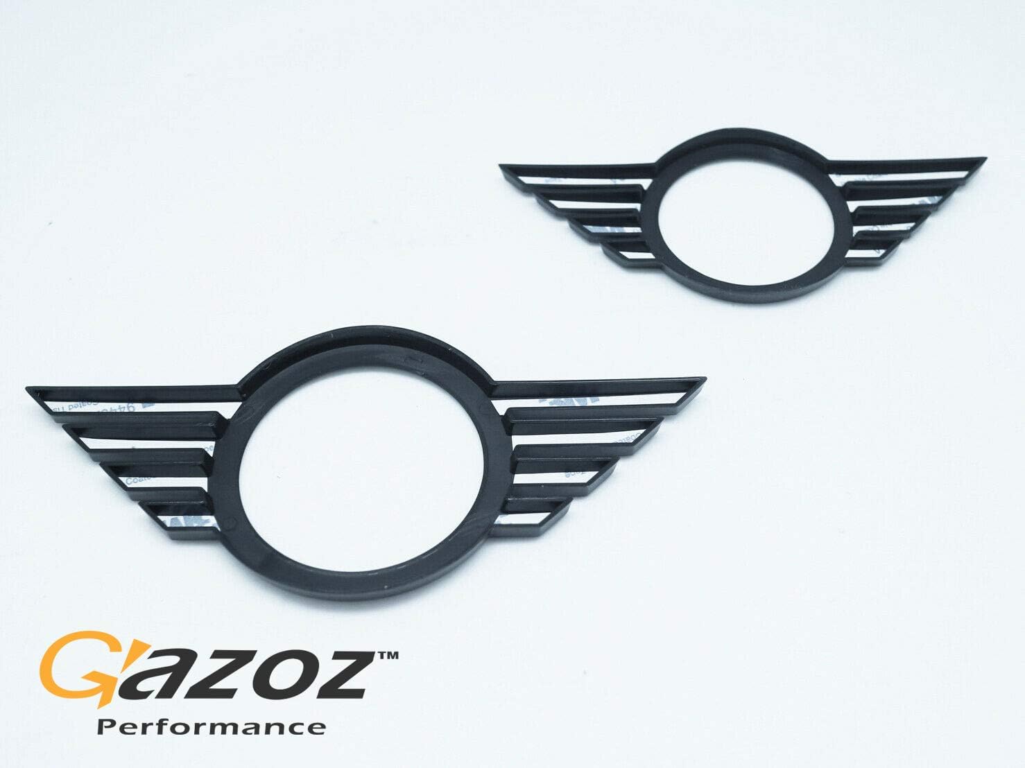 Front & Rear Glossy Black Emblem Badge Cover Overlays Compatible with F55 F56 F57 LCI After Facelift Model