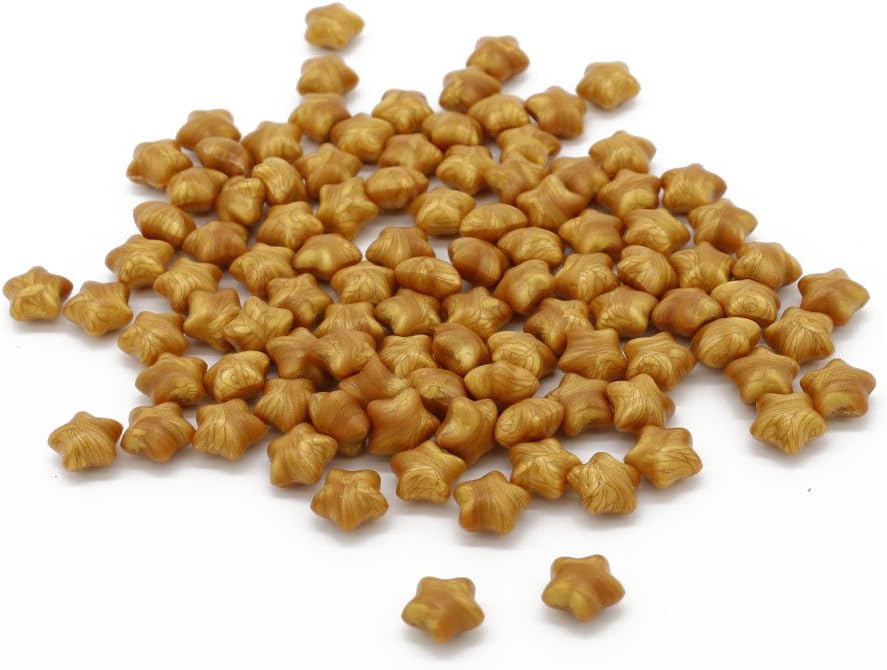 Lucky Star Shape Seal Sealing Wax Beads, DIY decorating envelopes, parcels, invitations 100Pcs (Gold)