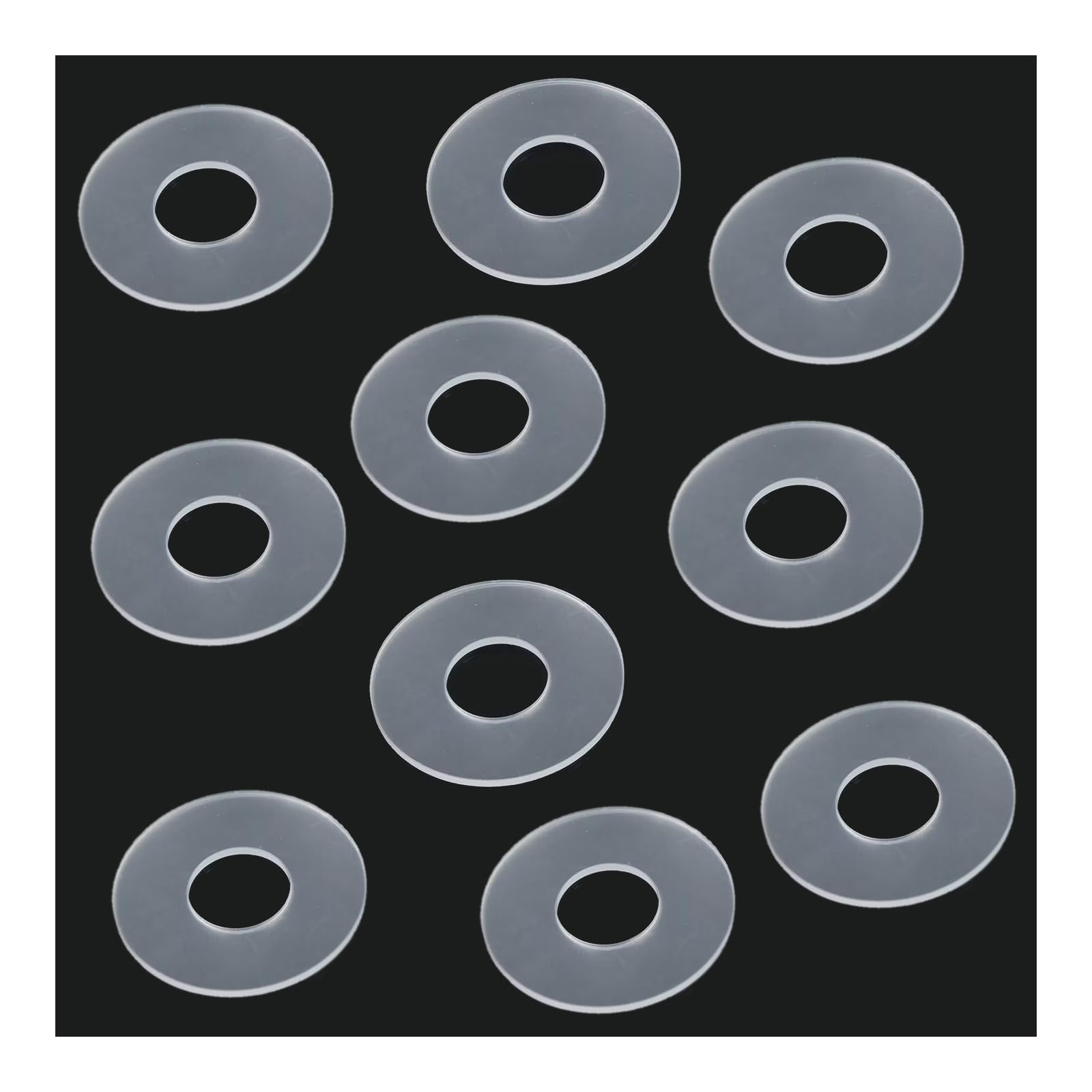 Acrylic Ring Sheet ID 4cm OD 5cm Thickness 1-10mm(Thickness:1.5mm)