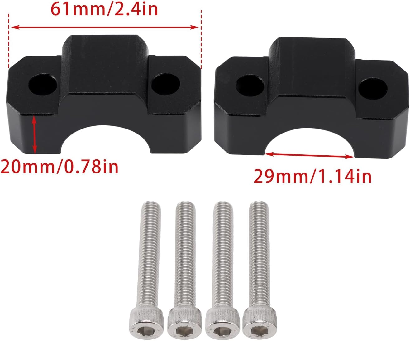 Areyourshop CNC 20mm Handlebar Risers Aluminum For Honda CRF1100L Africa Twin Adventure Sports 2020-2025