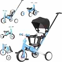 Bacany⭐️子供用三輪車 6in1 三輪車 ステップ付き 折りたたみ手押し棒付 Bacany 子供用三輪車 7in1 三輪車 ステップ付き 折りたたみ