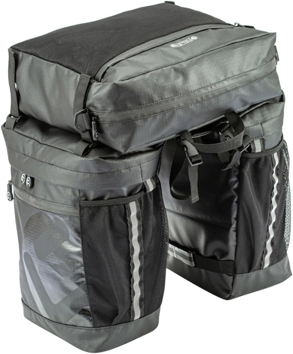 KICHOUSE Bike Rear Shelf Bag 3-in-1 Waterproof Bicycle Travel Pannier 50l Capacity Mountain Bike Carry Bag for Long-distance Cycling