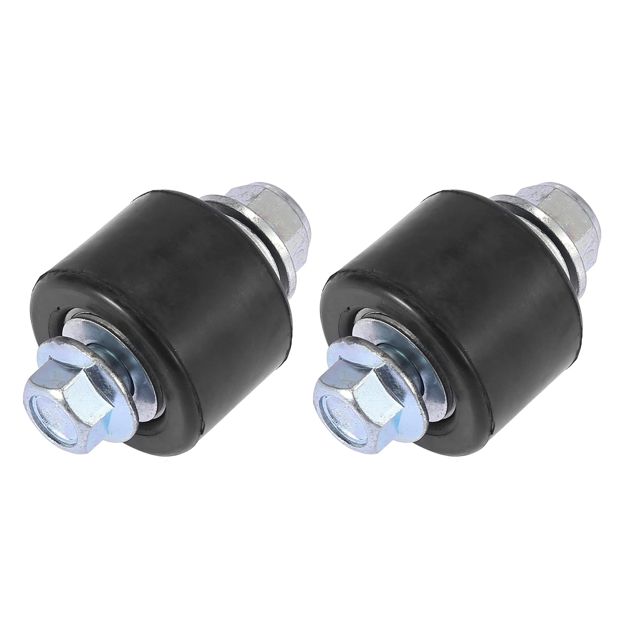 Motoforti Lot de 2 rouleaux de guidage pour chaîne de moto Noir 10 mm