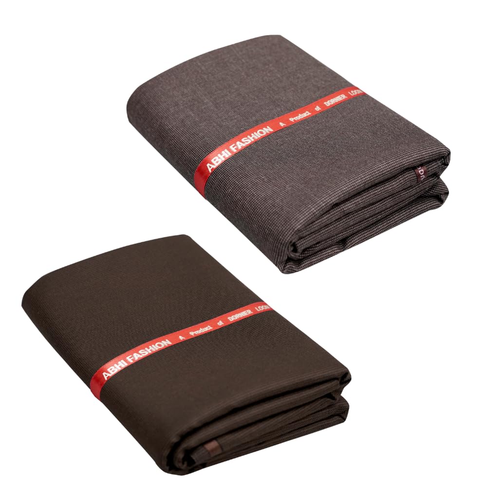 Men's Cotton Feel Unstitched Trouser Fabric For Men (Pack Of 2)-picture-11