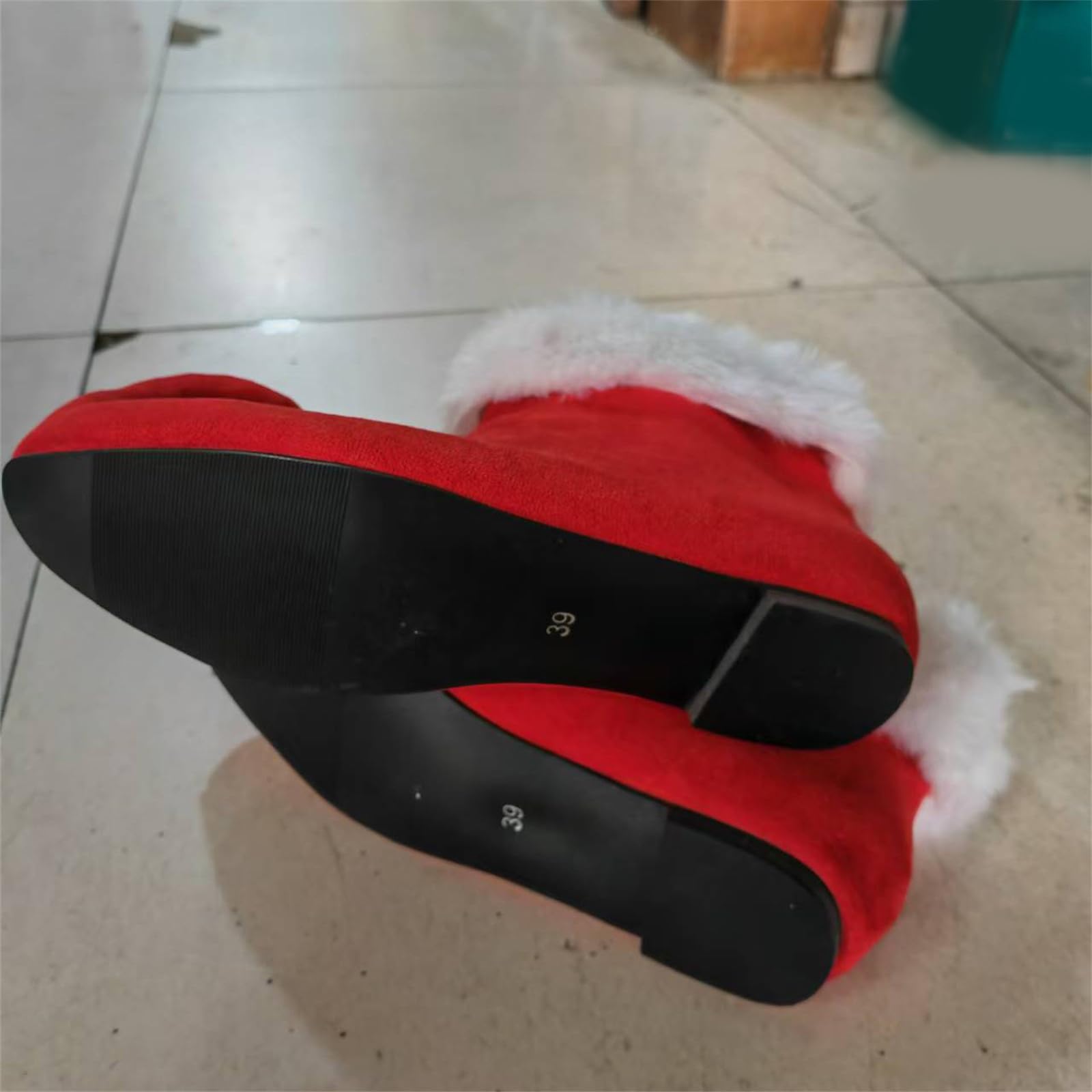 LUOFENG Fundas de zapatos de payaso de Navidad, fundas de felpa para zapatos, fundas de zapatos de elfos, cubrezapatos de payaso, cosplay, accesorios de disfraz de Halloween