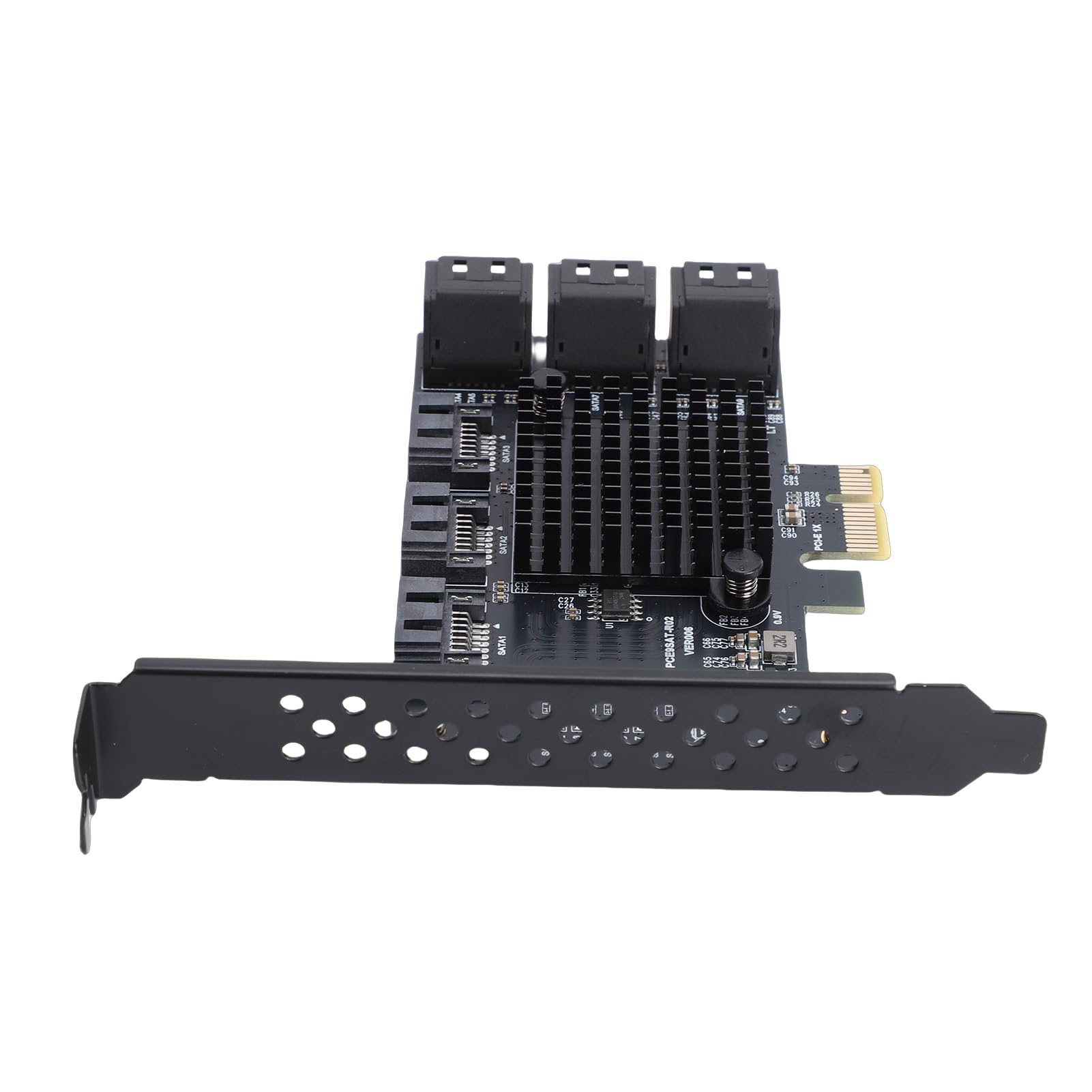Scheda di Espansione PCI E da 1X a 9 Porte 3.0 Controller da 6 Gbps, Adattatore PCIe III per Disco Rigido SSD, Supporto