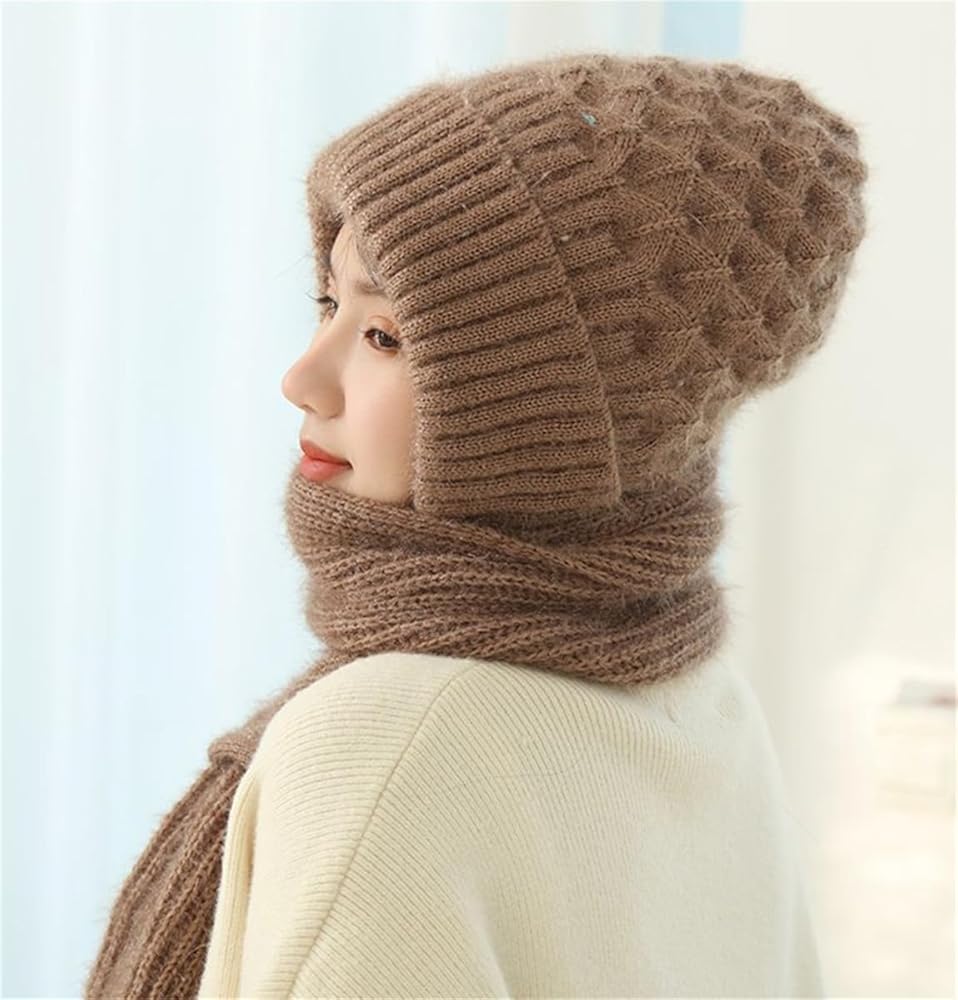 Integrated Ear Protection Windproof Cap Scarf, Winter Warm
