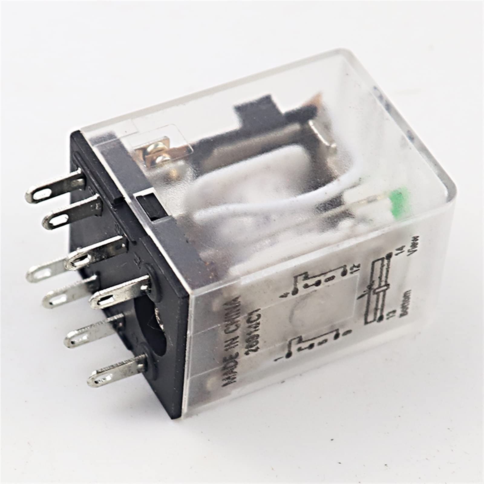 WBNFFUCYU 50pcs MY2 8 pins MY2NJ Relais DPDT 12v 24v 110v 220v Relay Switch(50pcs- 220VAC Blue Color)